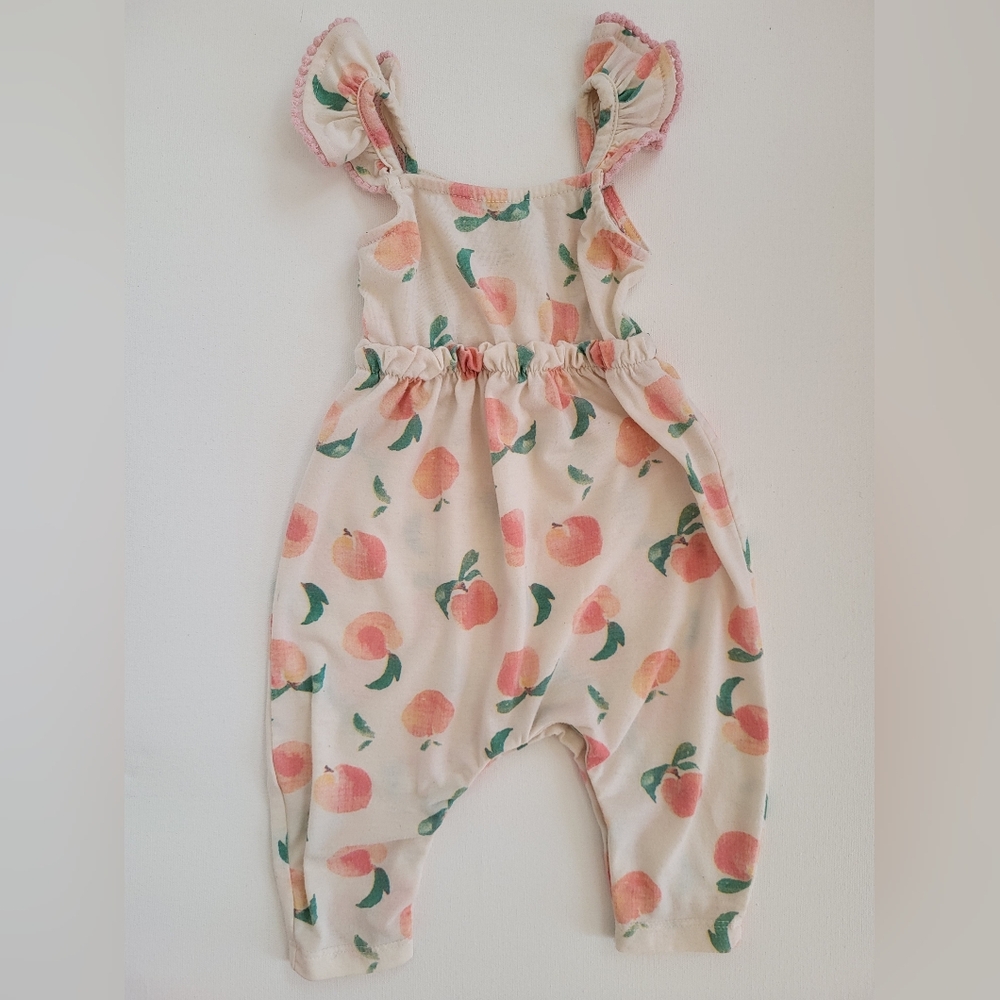 Cheerful 3-6m Jessica Simpson Peach Patterned Baby Jumpsuit